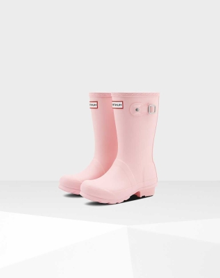 Kids' Hunter Original Wellington Short Rain Boots Pink | US8702146