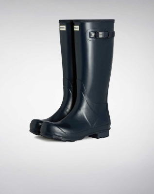 Men's Hunter Norris Field Wellington Tall Rain Boots Navy | US1629430