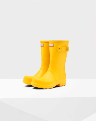 Men's Hunter Original Wellington Short Rain Boots Yellow | US4192763