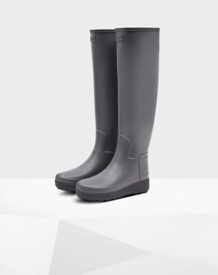 Women's Hunter Refined Slim Fit Creeper Chelsea Boots Grey | US2573081