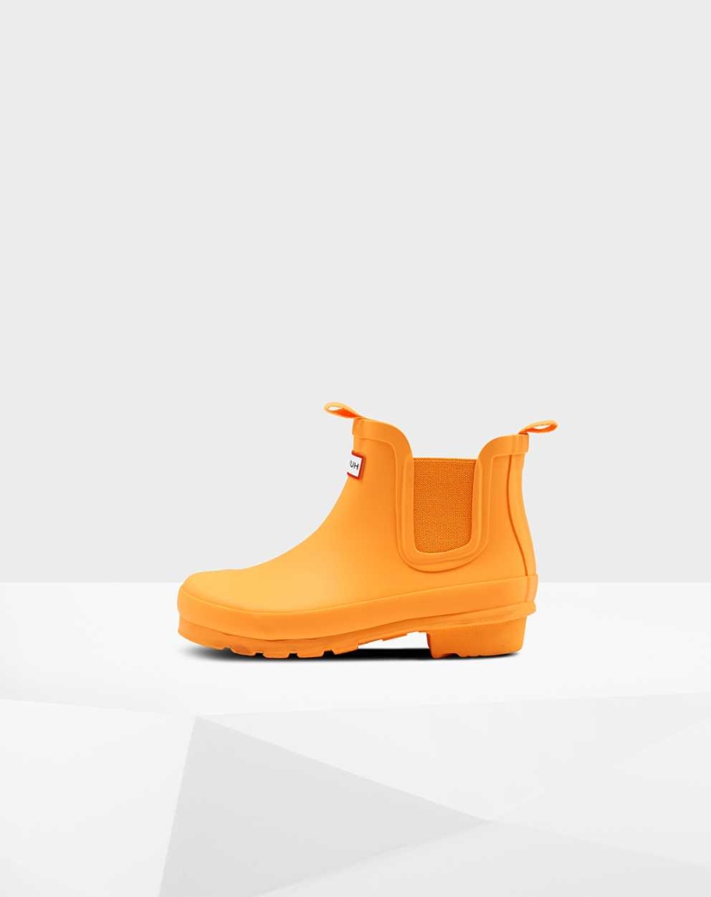 Kids' Hunter Original Big Chelsea Boots Orange | US0364971