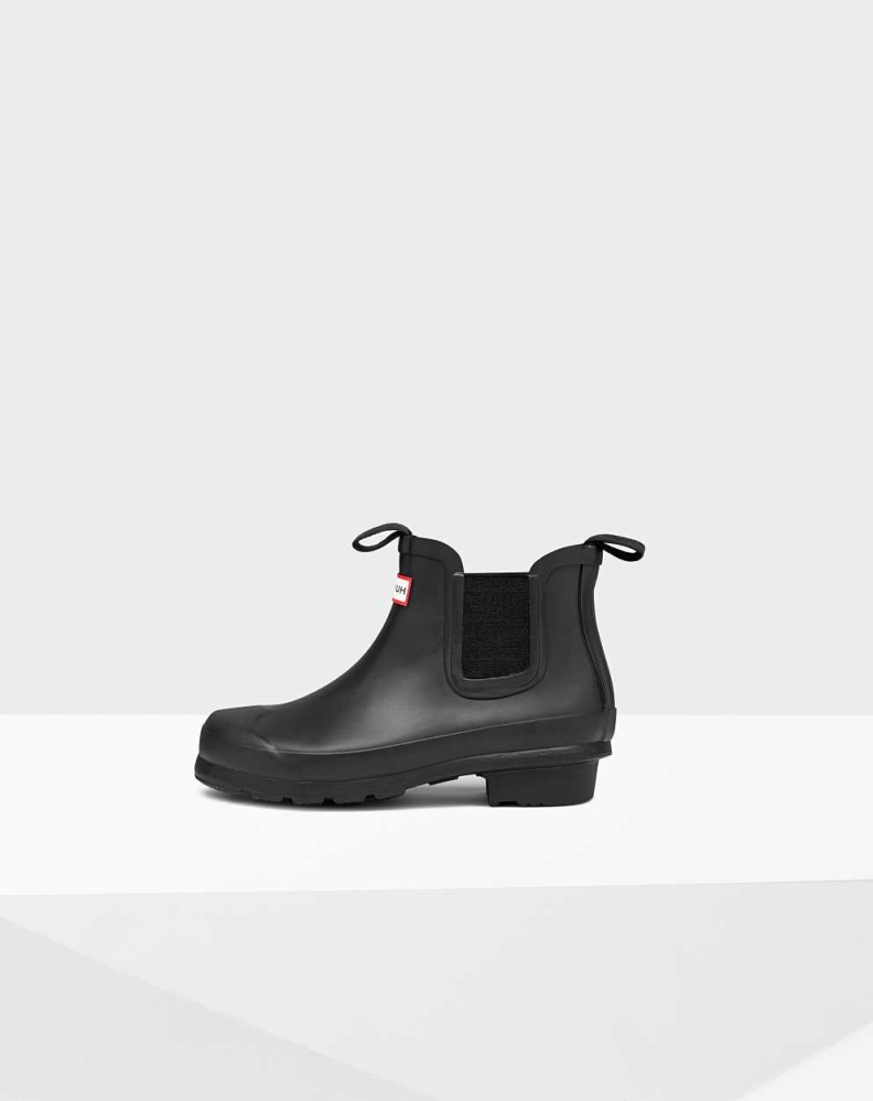 Kids' Hunter Original Big Chelsea Boots Black | US4728195