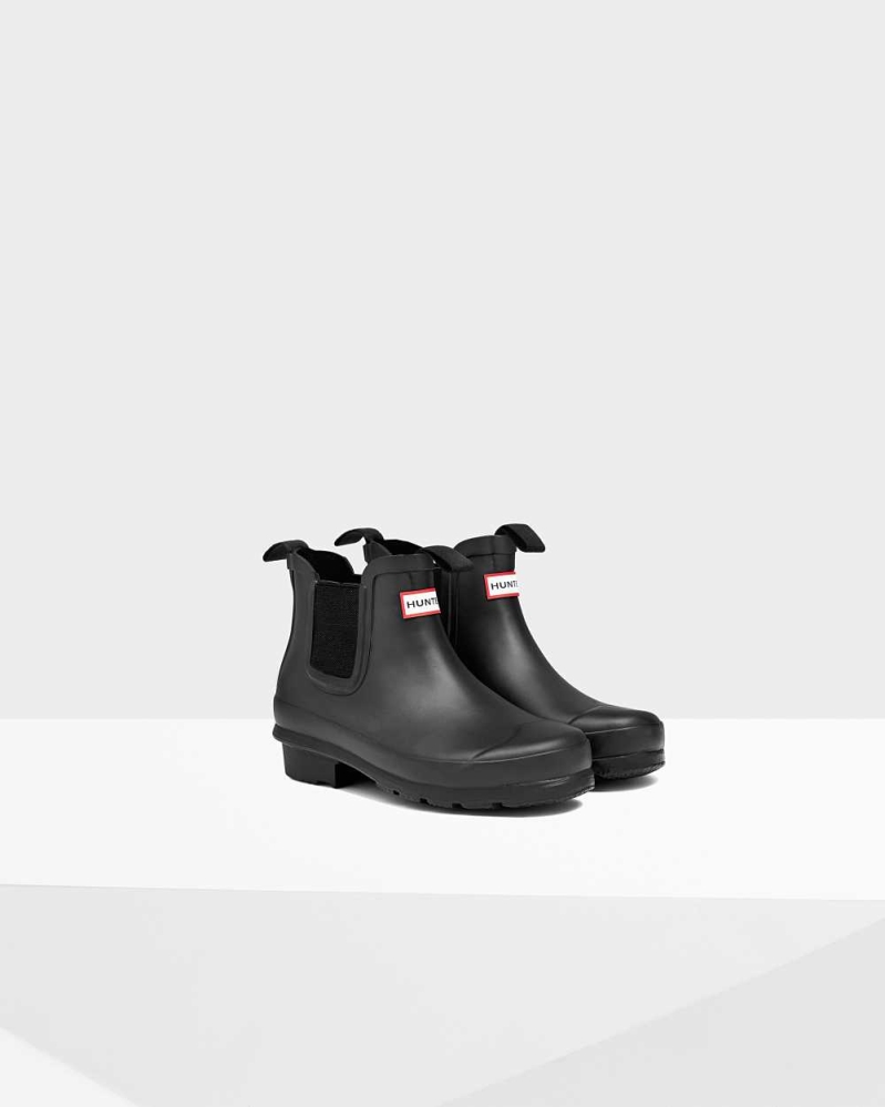 Kids\' Hunter Original Big Chelsea Boots Black | US4728195
