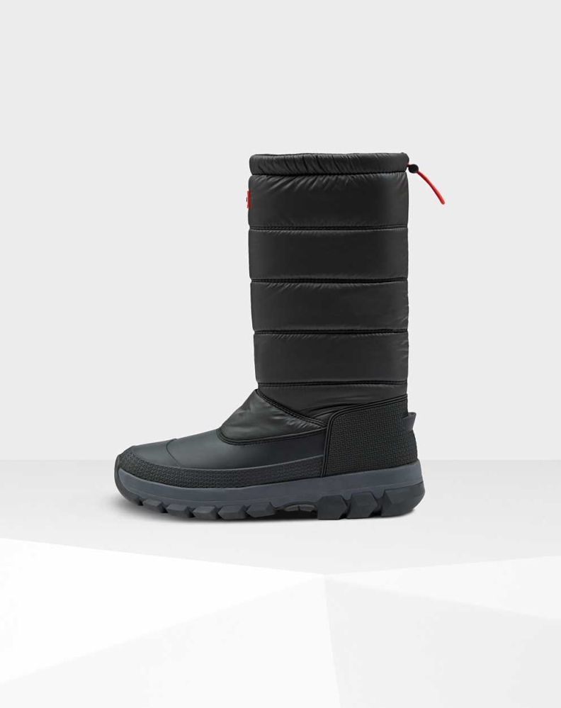 Men's Hunter Original Insulated Tall Snow Boots Black | US8532496