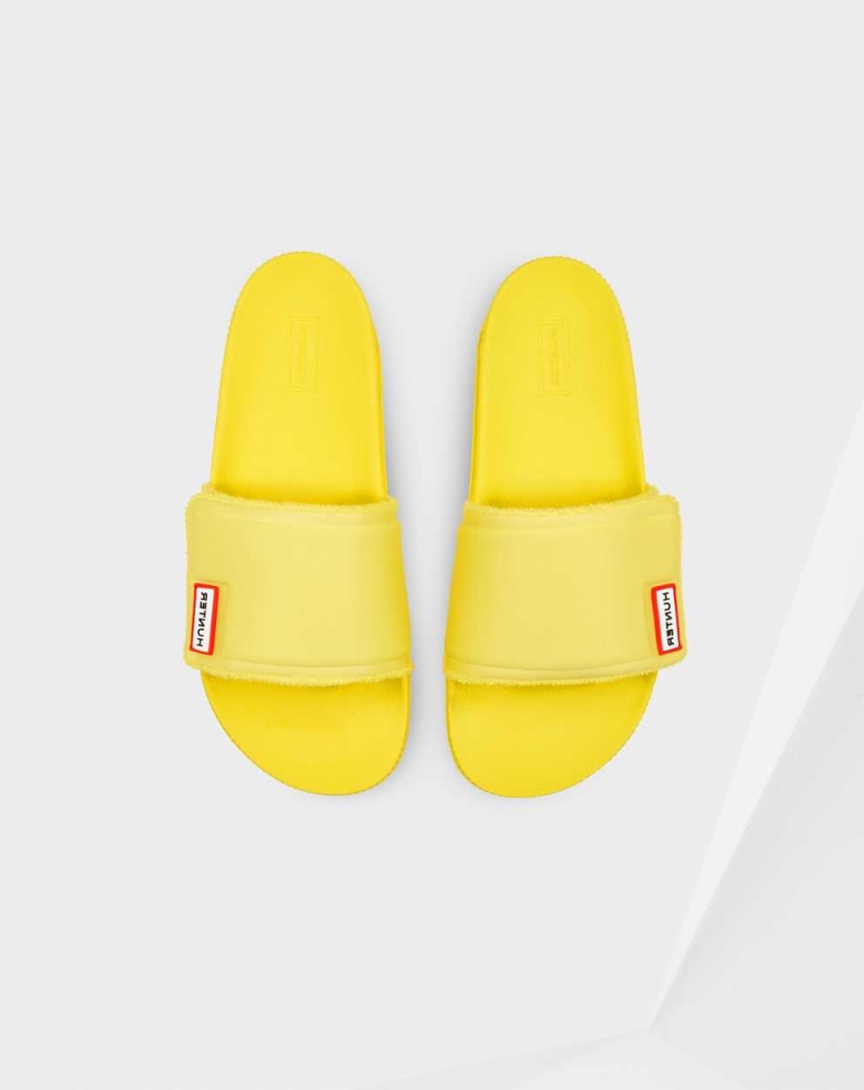 Women's Hunter Original Adjustable Slides Yellow | US3682507