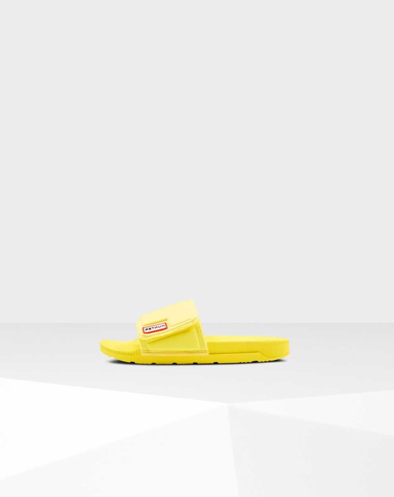 Women\'s Hunter Original Adjustable Slides Yellow | US3682507