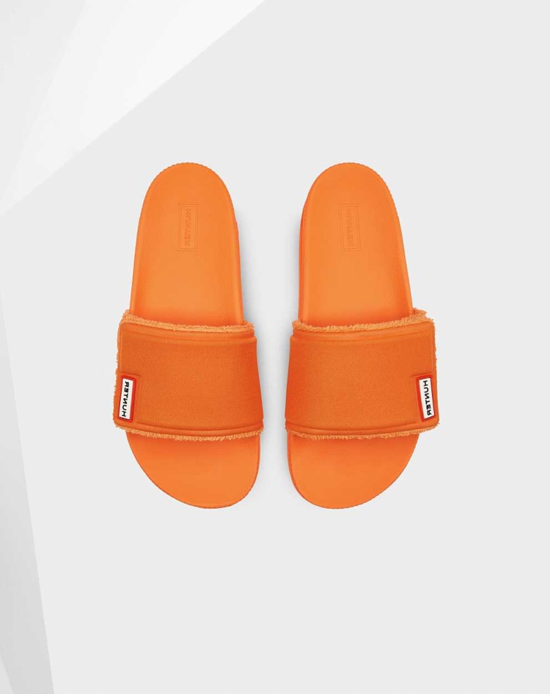 Women's Hunter Original Adjustable Slides Orange | US9075462