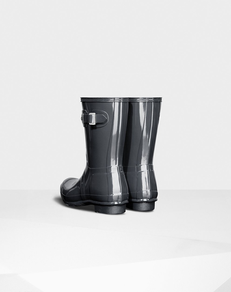 Women's Hunter Original Gloss Short Rain Boots Grey | US2157683