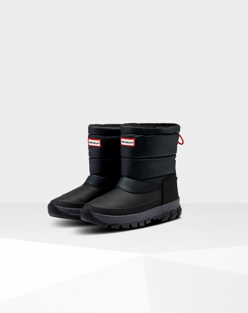 Women\'s Hunter Original Insulated Short Snow Boots Black | US4190236