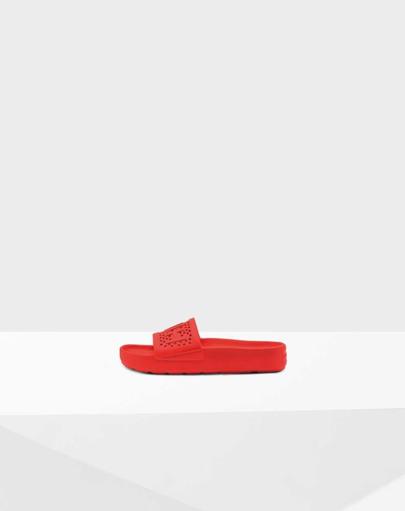 Women\'s Hunter Original Lightweight Moulded Slides Red | US8521094